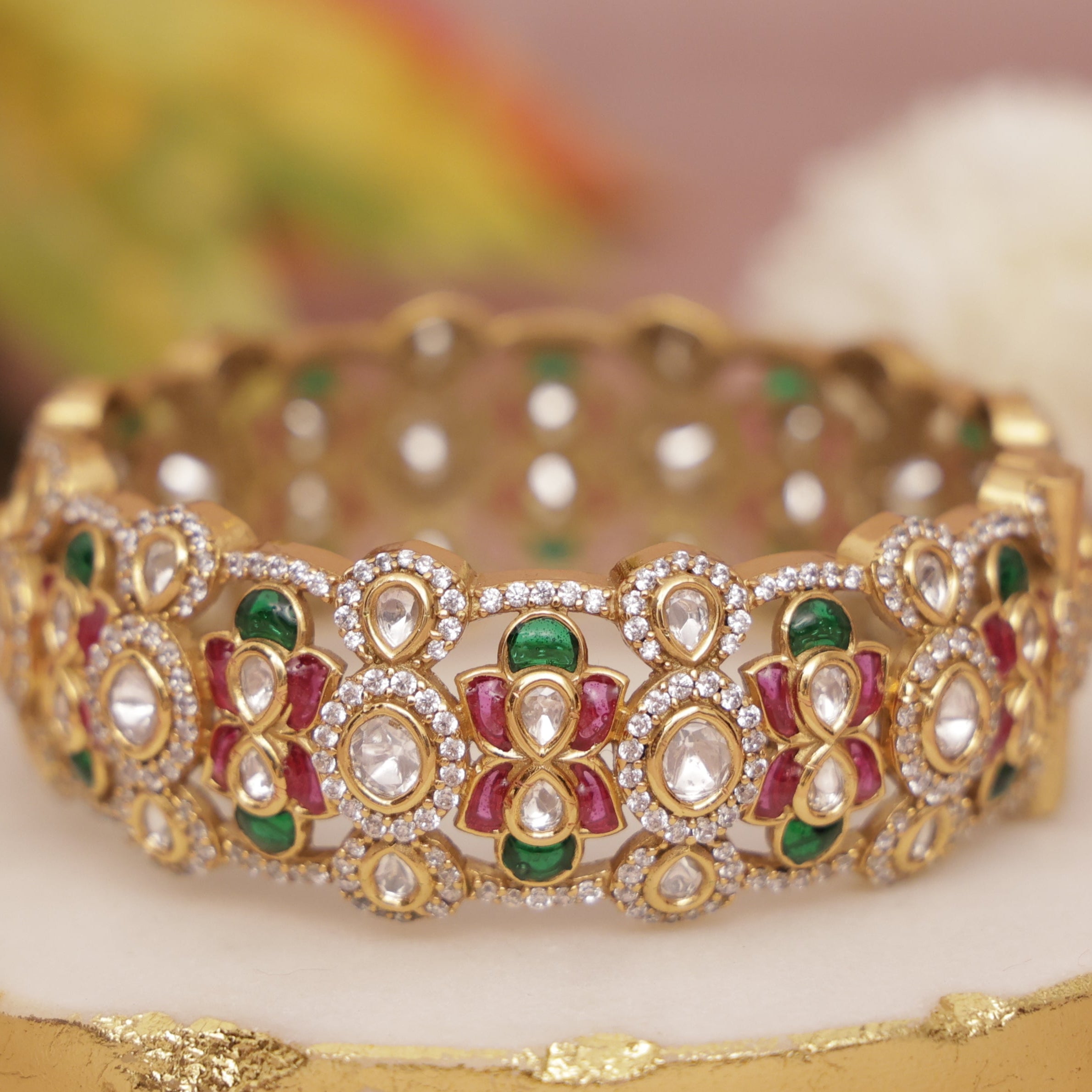 kundan polki kada single kara