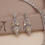 American Diamond Yellow Sapphire Necklase Set