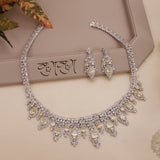 American Diamond Yellow Sapphire Necklase Set