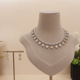 American Diamond Yellow Sapphire Necklase Set