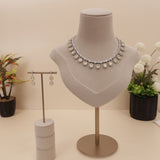 American Diamond Yellow Sapphire Necklase Set