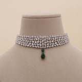 American Diamond Choker Necklase Set