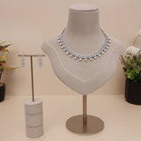 American Diamond Pearl Necklase Set