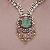 Premium Polki Kundan Necklace Set