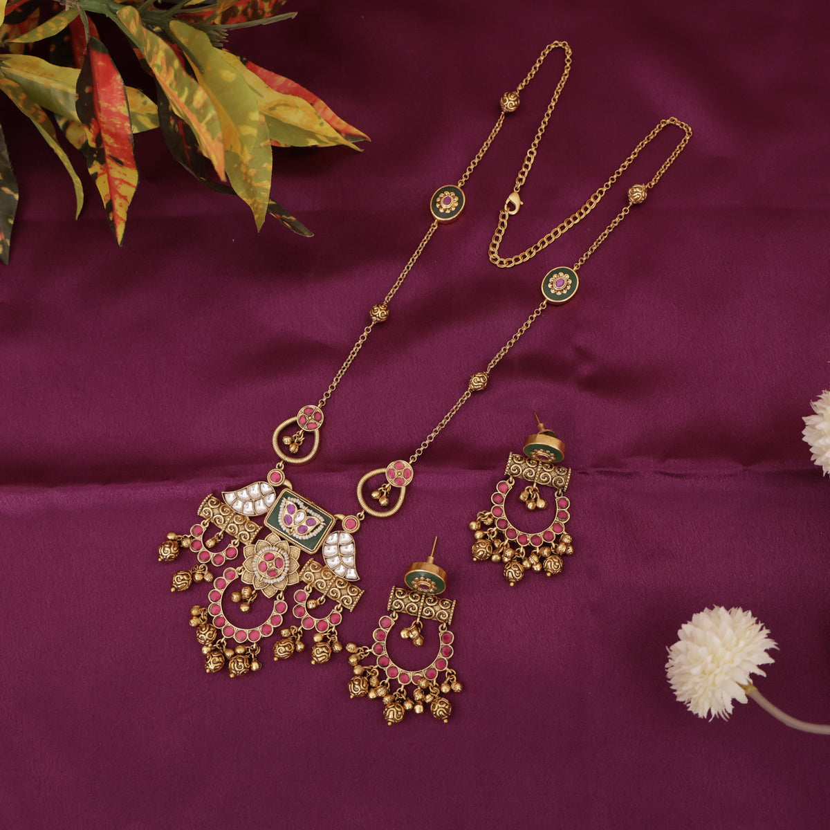 Antique Heritage Lariat Necklace Set