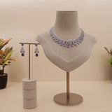 American Diamond Amethyst Purple Necklase Set