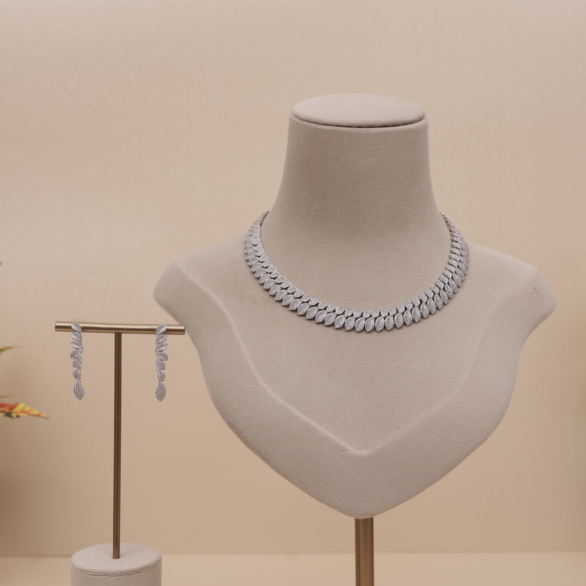 American Diamond Modern Necklase Set