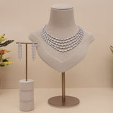 American Diamond Modern Layer Necklase Set