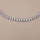 American Diamond Modern Solitire Necklase Set