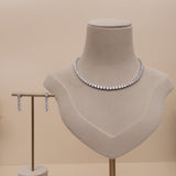 American Diamond Modern Solitire Necklase Set