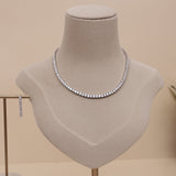 American Diamond Modern Solitaire Necklase Set