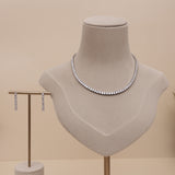 American Diamond Modern Solitaire Necklase Set