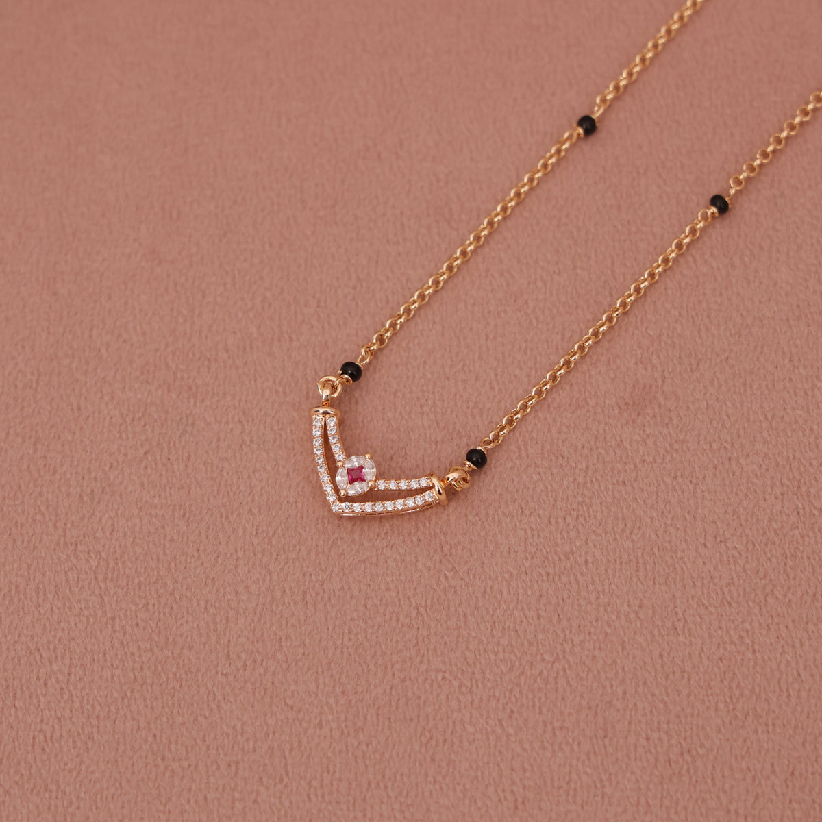 Short A D Mangalsutra 18 Inch