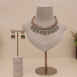 Premium Polki Kundan Hasli Necklace Set