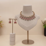 Premium Polki Kundan Hasli Necklace Set