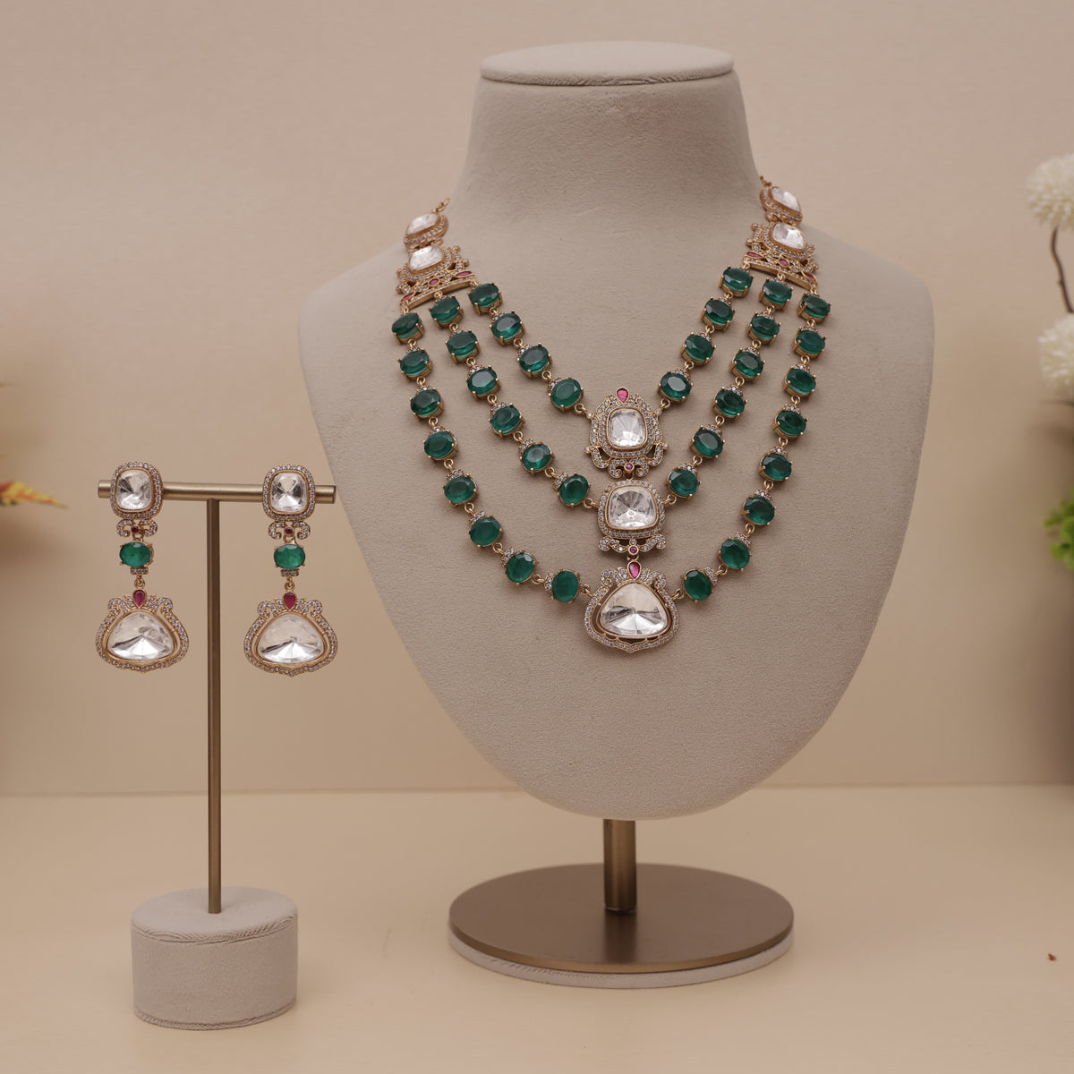 Premium Kundan Layers Necklace Set