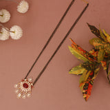Moissanite Kundan Designer Mangalsutra 24 Inch