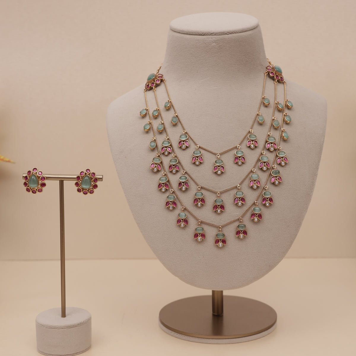 Premium Kundan Layers Necklace Set