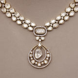 Premium Moissanite Kundan Necklace Set