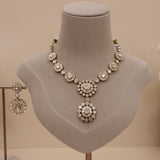 Premium Moissanite Kundan Necklace Set
