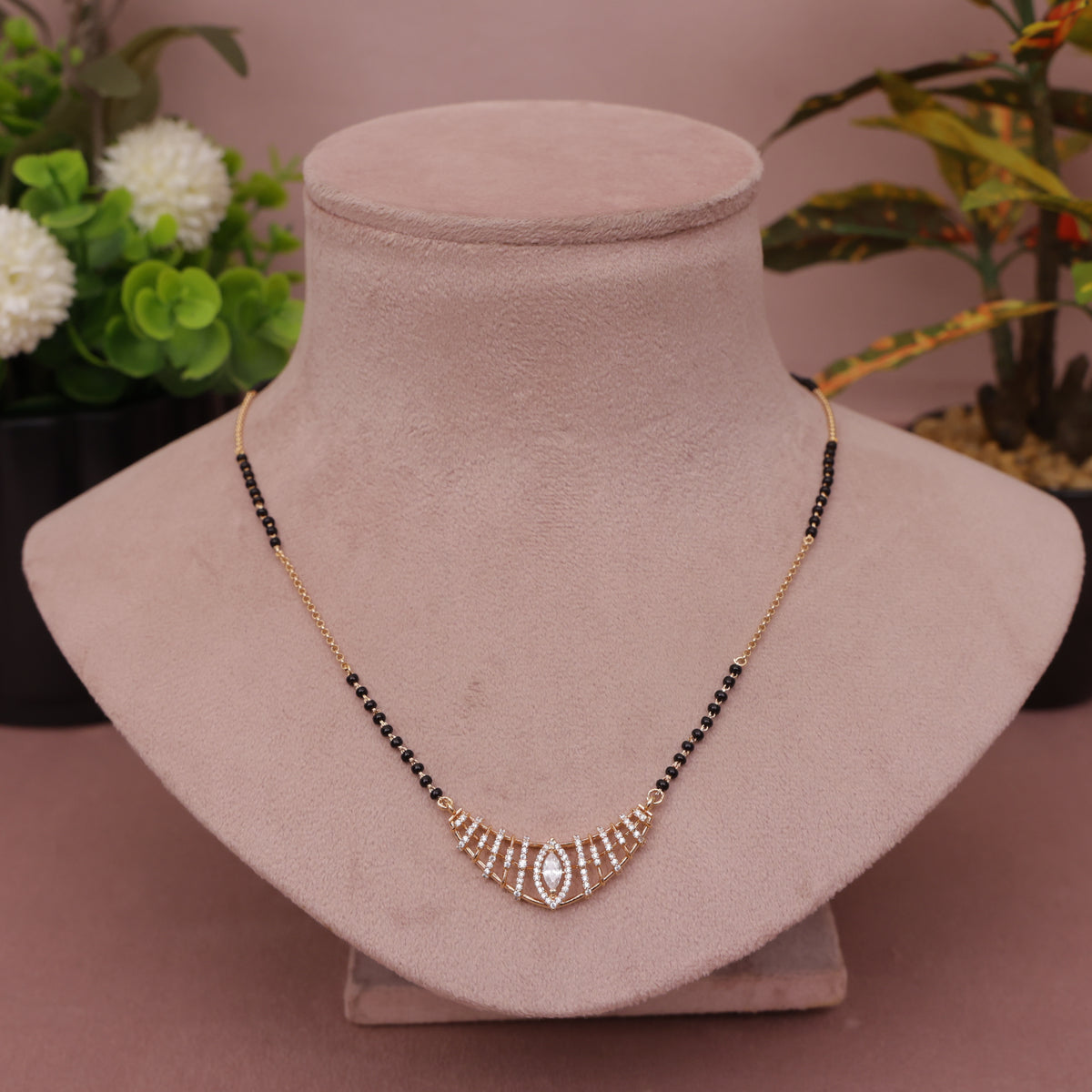 Short A D Mangalsutra 18 Inch