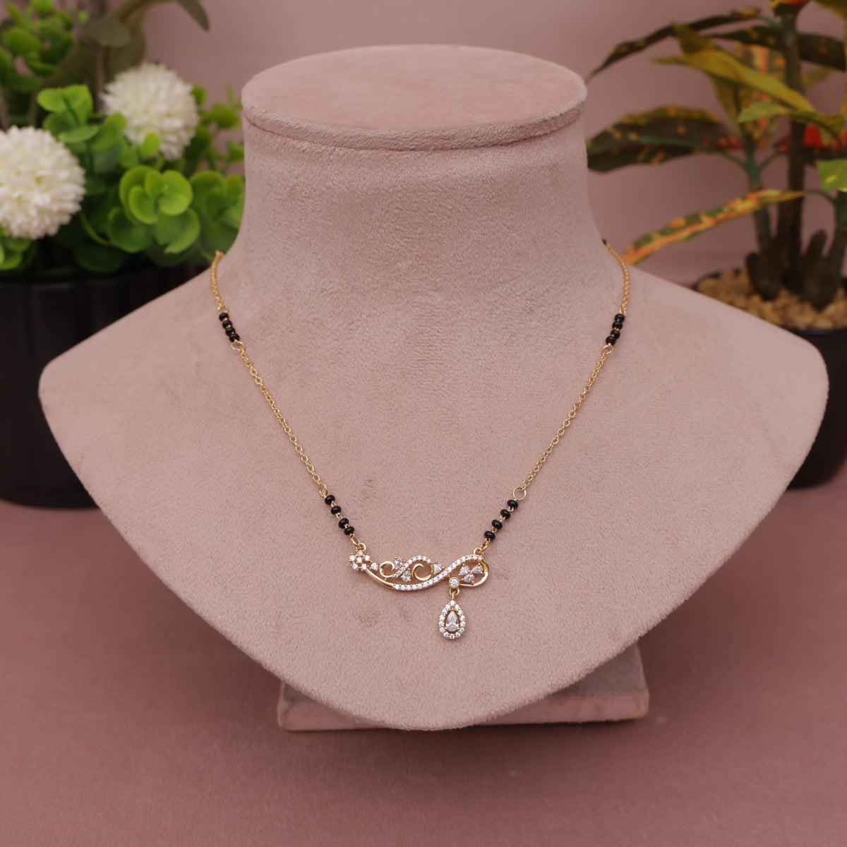 Short A D Mangalsutra 18 Inch