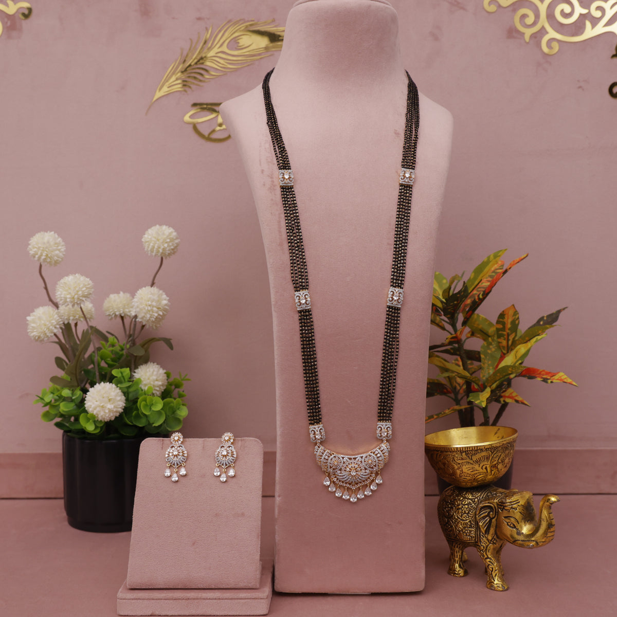 A D Long Mangalsutra Set 36 Inch