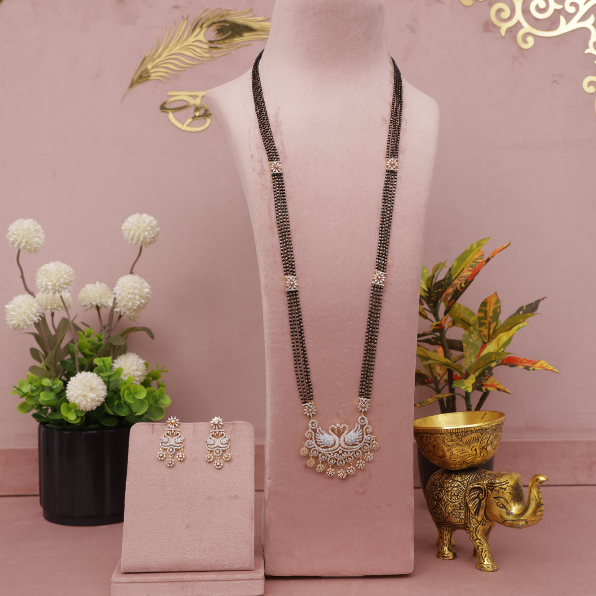A D Long Mangalsutra Set 36 Inch