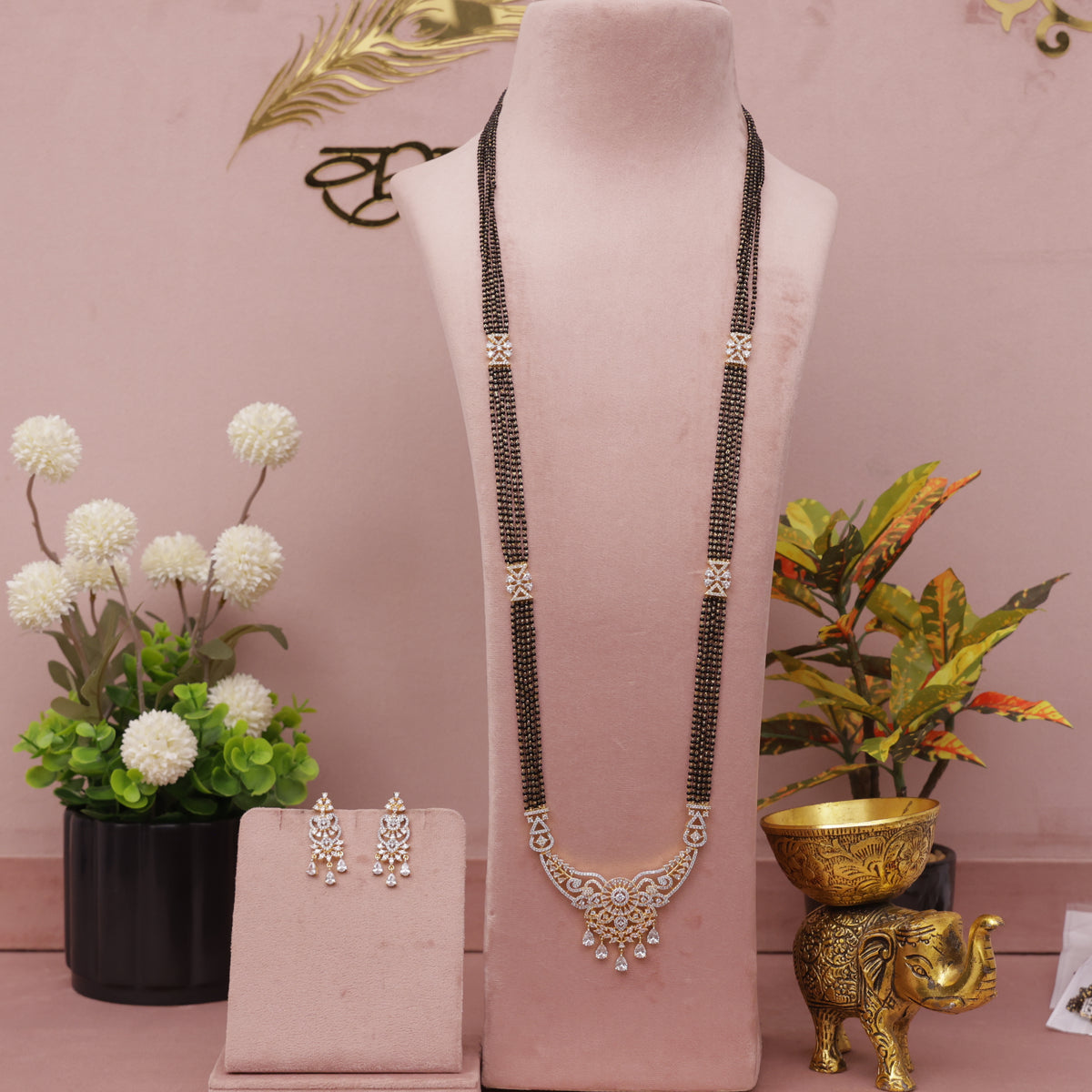 A D Long Mangalsutra Set 36 Inch