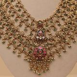Antique Long Layered Bridal Necklace Set