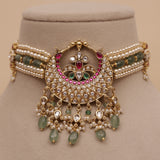 Antique Heritage Pachhi Kundan Choker Necklace set