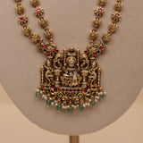 Antique Gold Temple Haram Necklace set