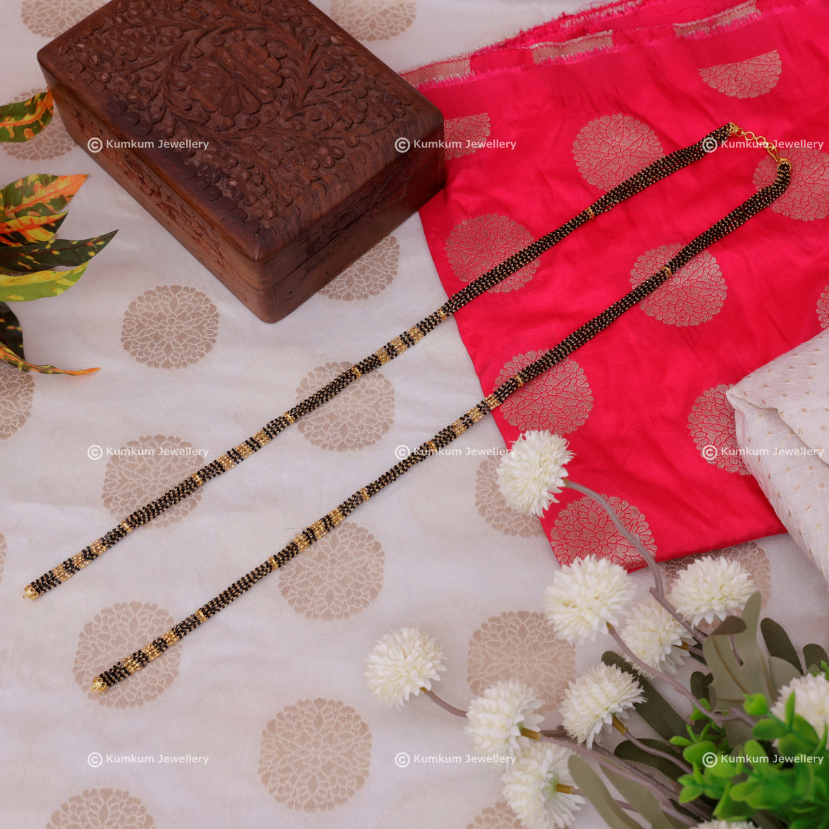 Real Gold Look Mangalsutra Mala Chain 36 Inch 8 Line