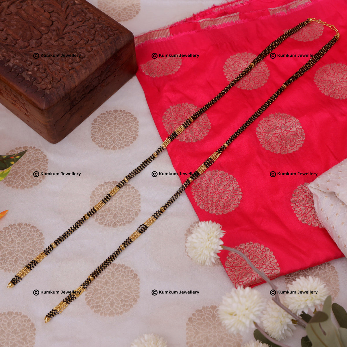 Real Gold Look Mangalsutra Mala Chain 36 Inch 6 Line