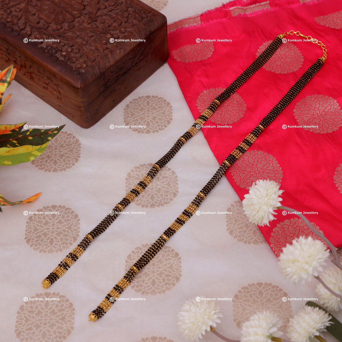 Real Gold Look Mangalsutra Mala Chain 30 Inch 10 Line