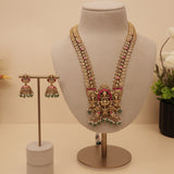 Antique Gold Temple Haram Necklace set