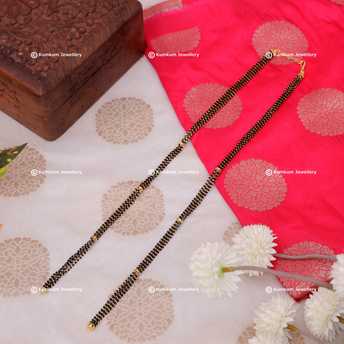 Real Gold Look Mangalsutra Mala Chain 24 Inch 6 Line