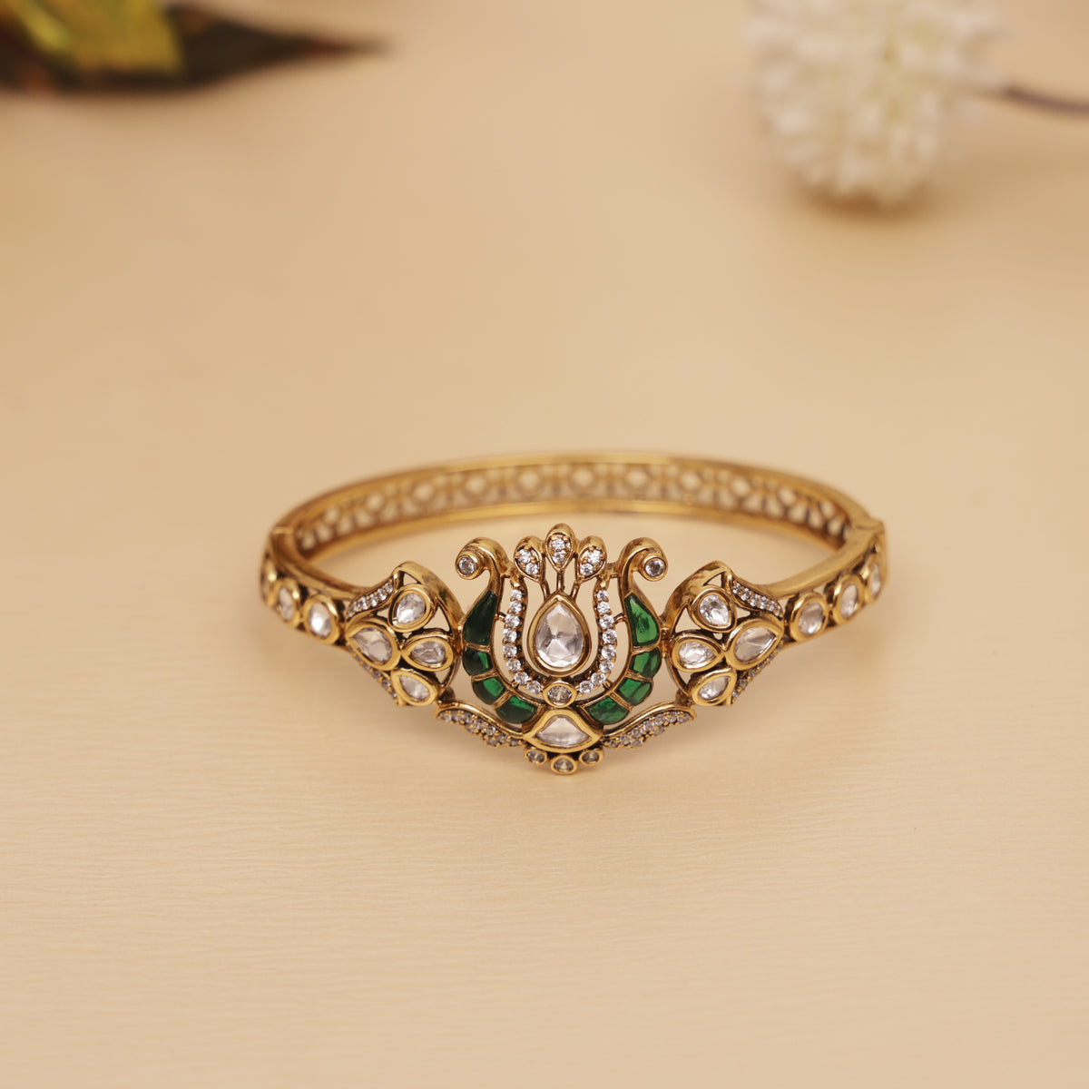 Polki Kundan Openable Single Kada