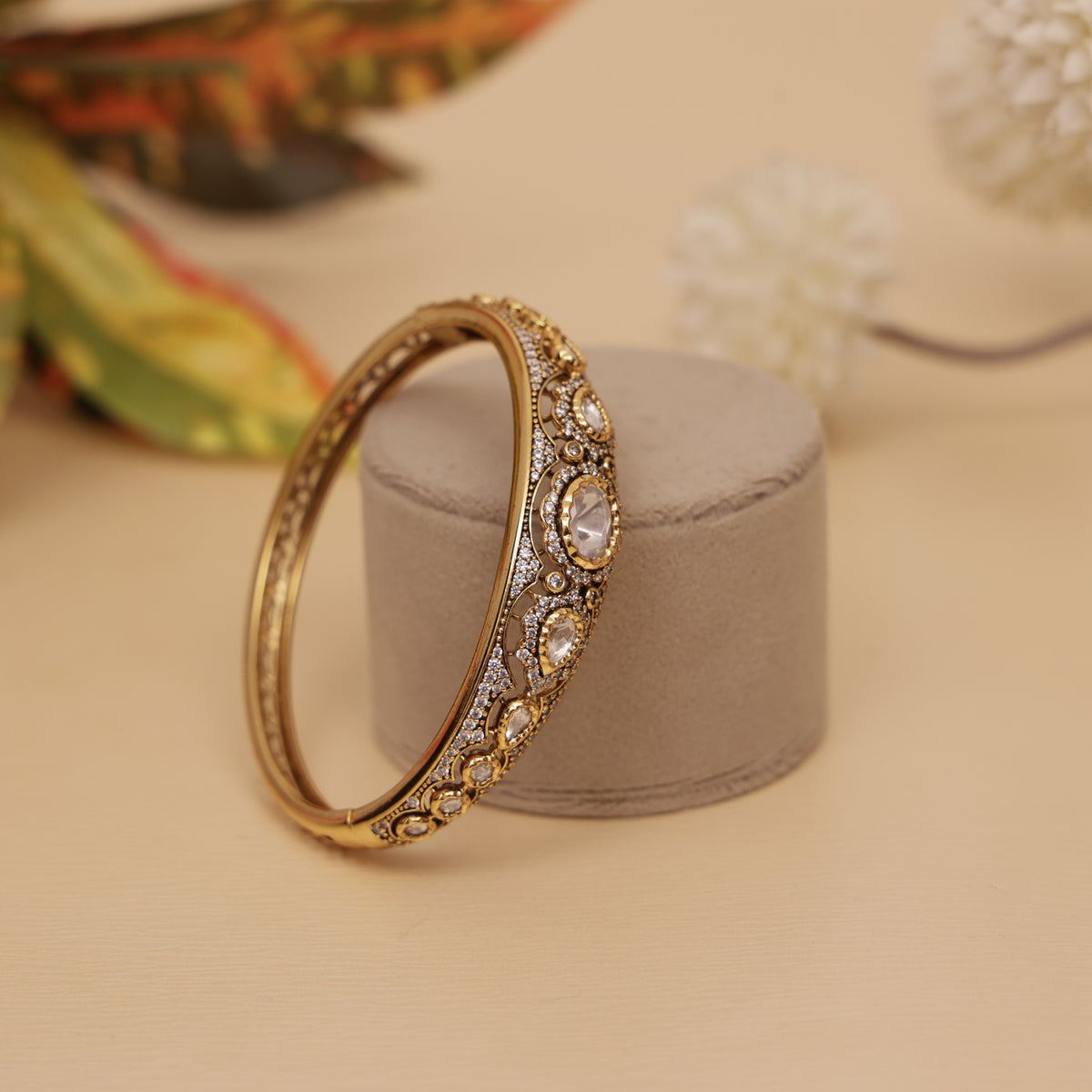 Polki Kundan Openable Single Kada