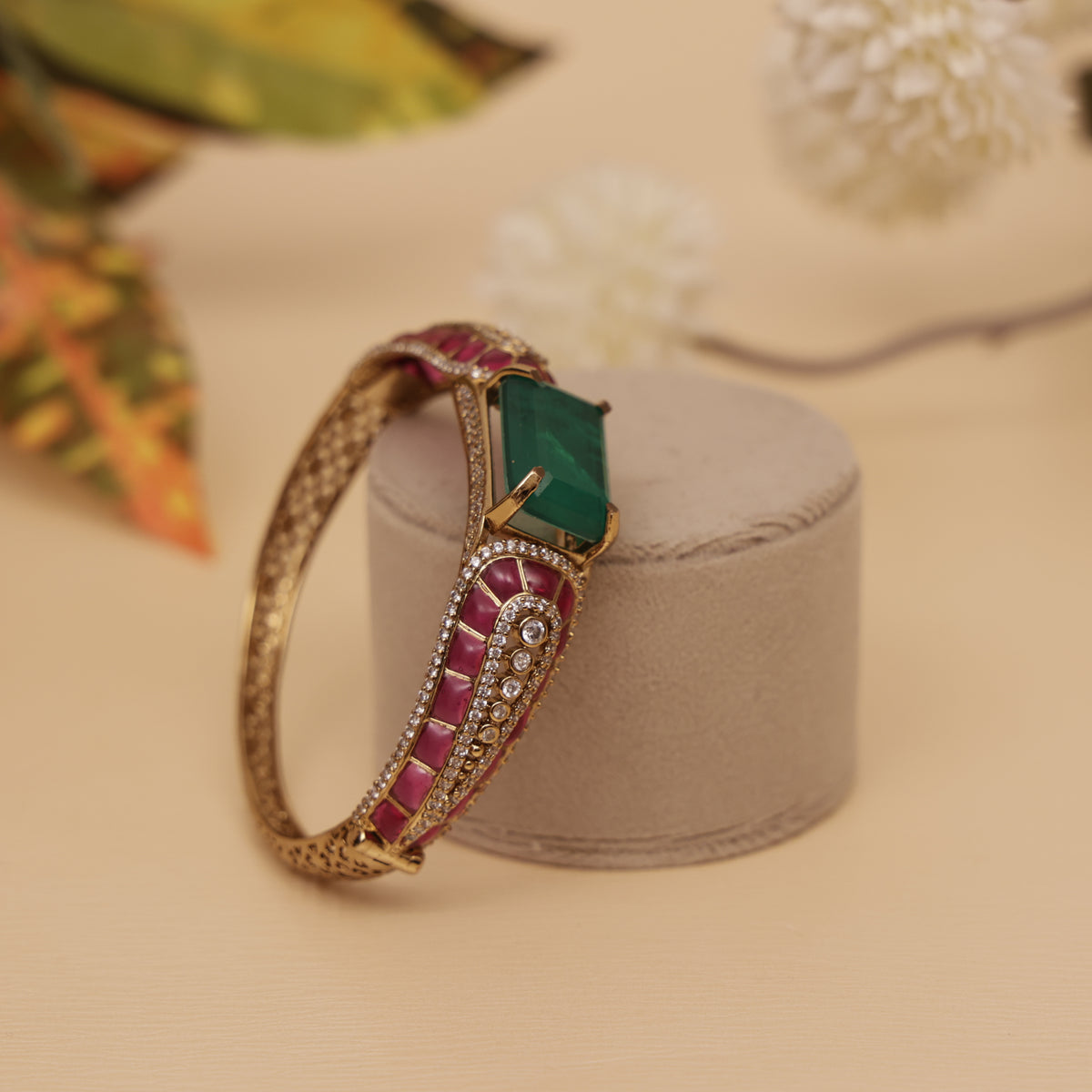 Polki Kundan Openable Single Kada
