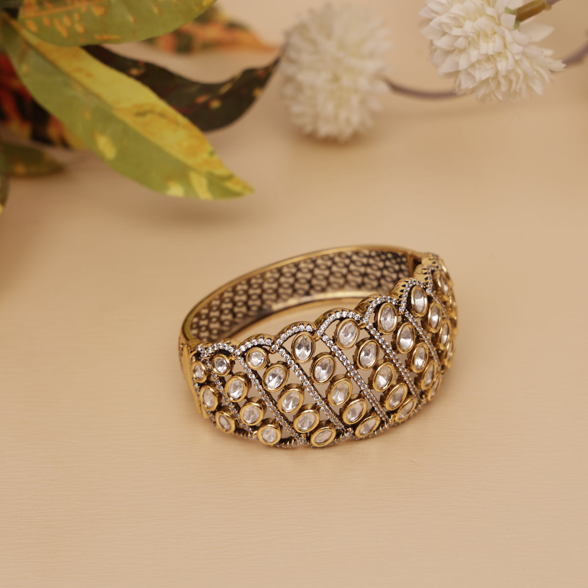 Polki Kundan Openable Single Kada