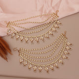 Kundan Pearl Ear chain - Matil