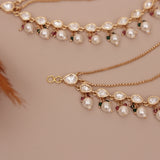 Kundan Pearl Ear chain - Matil