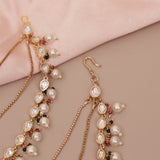 Kundan Pearl Ear chain - Matil