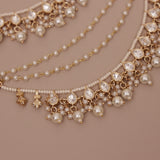Kundan Pearl Ear chain - Matil
