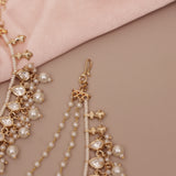 Kundan Pearl Ear chain - Matil