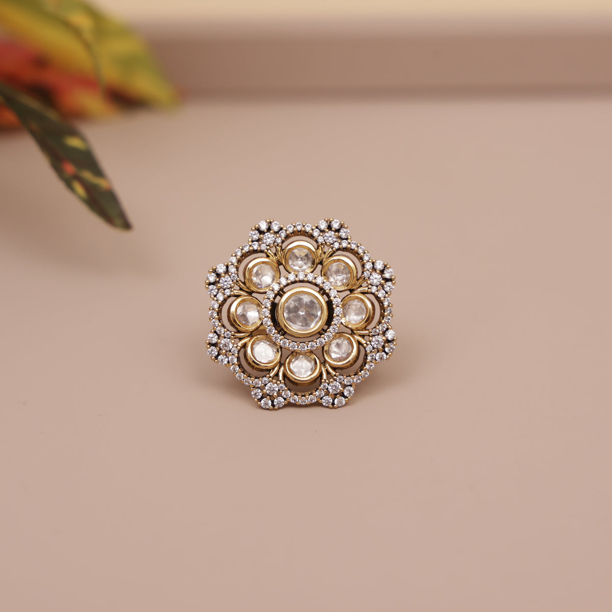 Kundan Finger Ring
