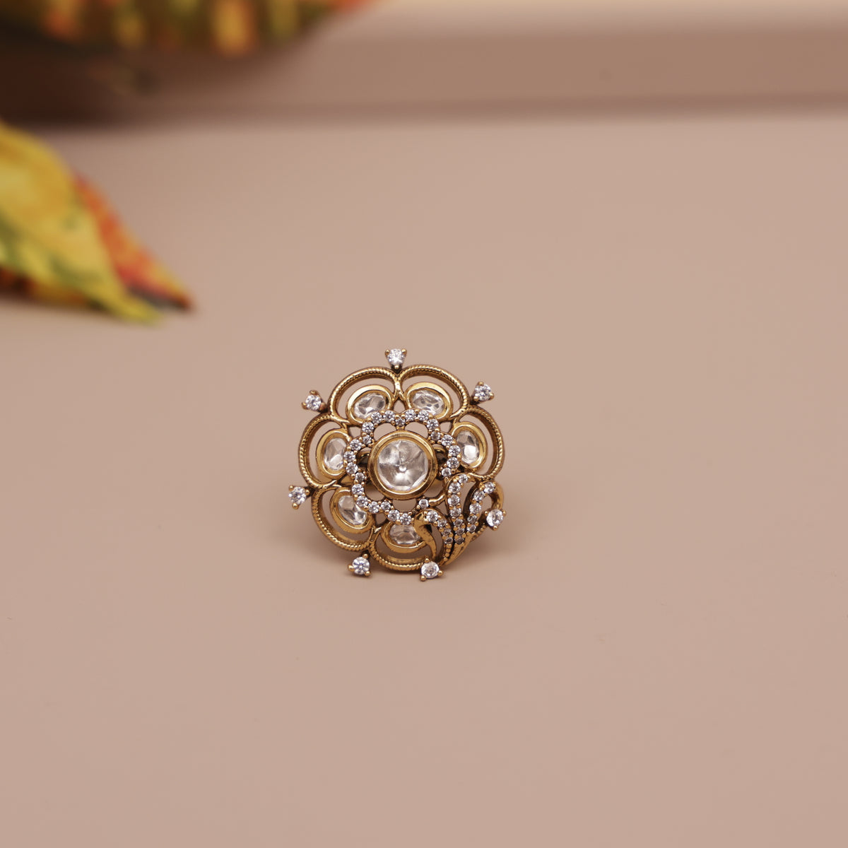 Kundan Finger Ring