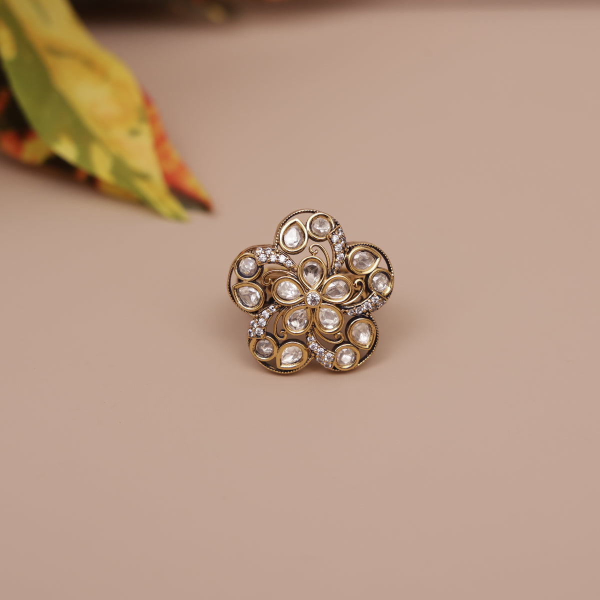 Kundan Finger Ring