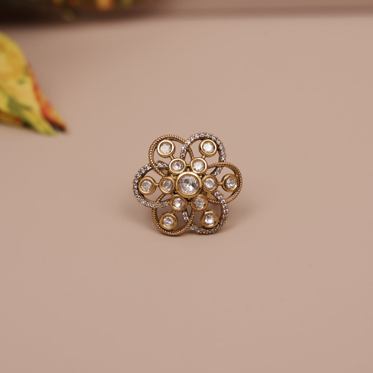 Kundan Finger Ring